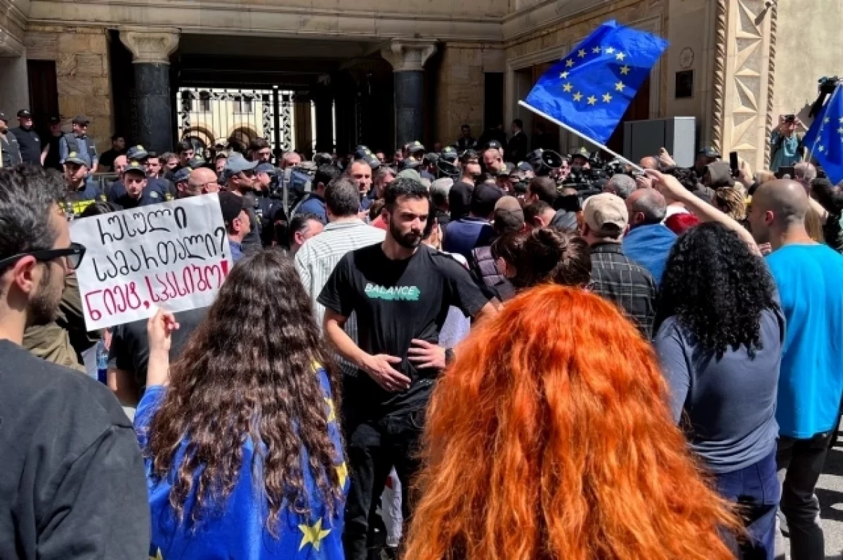 Против протестующих в Грузии применили баллоны с перцовым газом