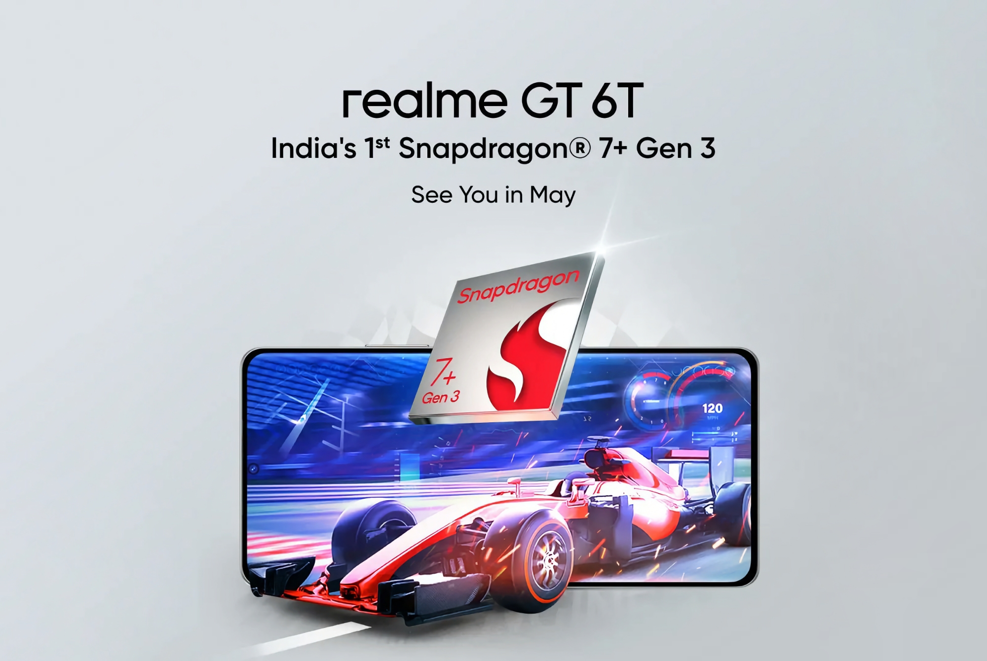 Официально: realme GT 6T с чипом Snapdragon 7 Gen 3 дебютирует в мае