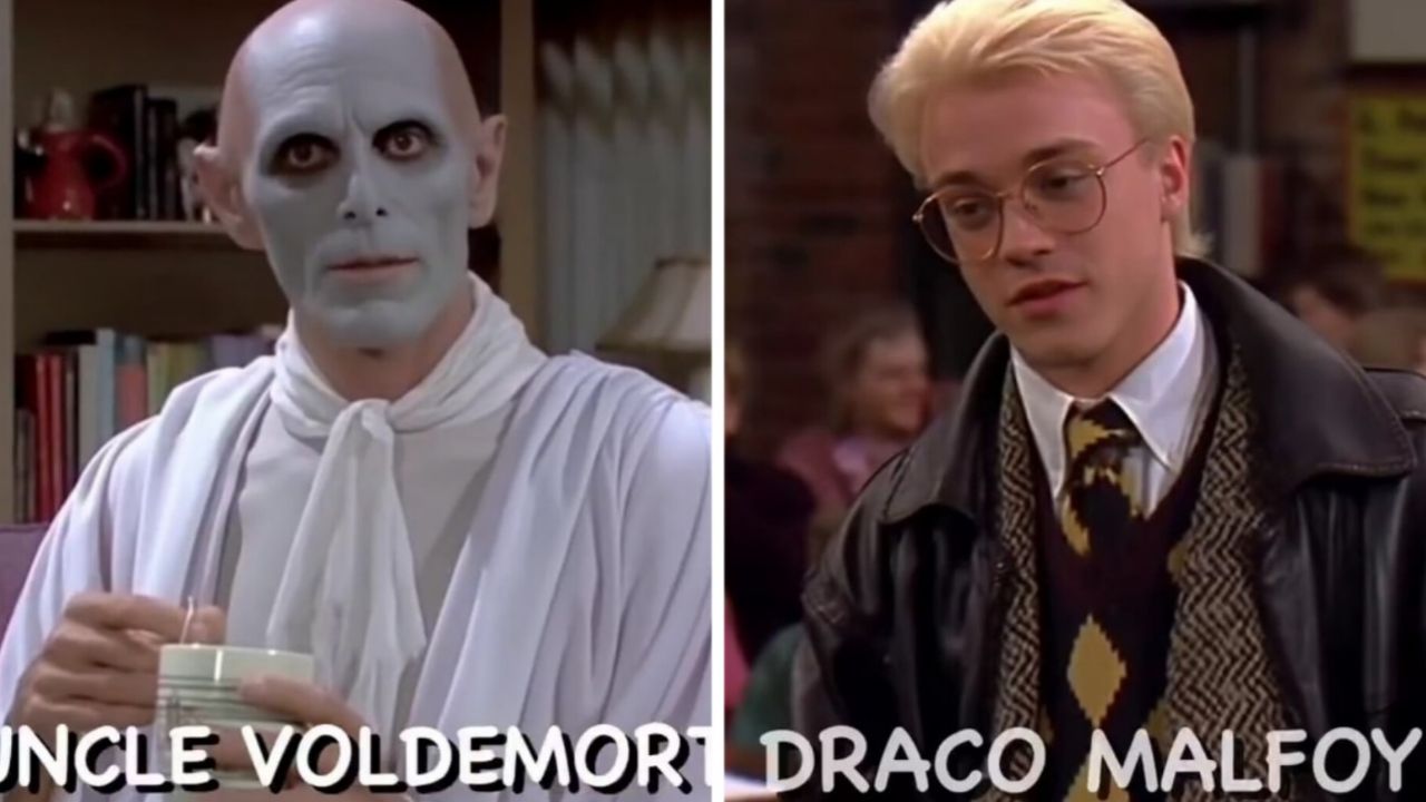 Как выглядит Гарри Поттер в ситкоме 90-х. Волан-де-Морт  смешной дядюшка, а Драко  копия Брэда Питта